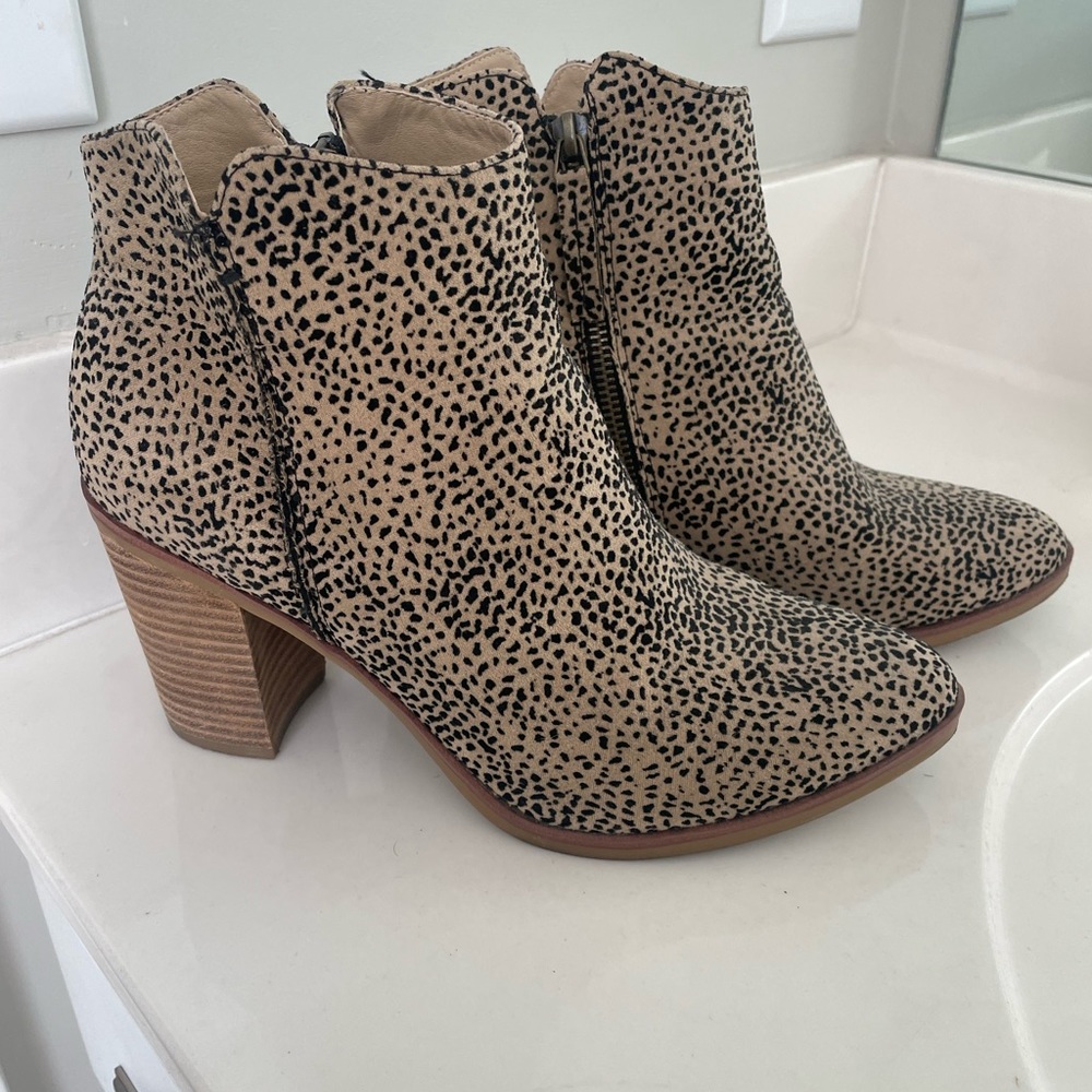 Animal print boots-worn 1 time.